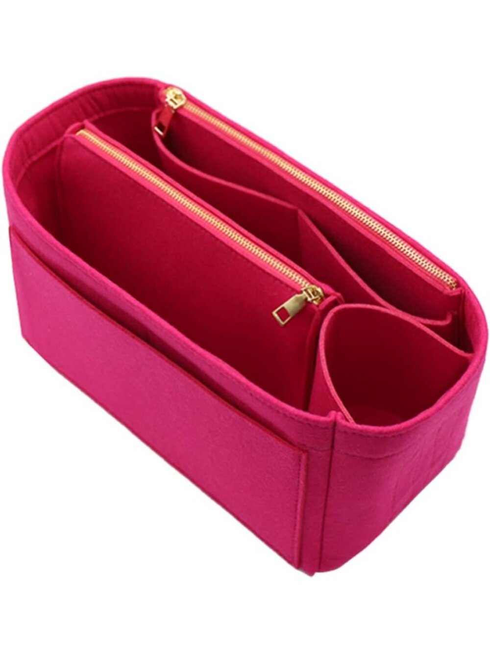 Felt Purse Organizer Insert - Tote Bag Shaper with 5 Dividers for Easy Storage